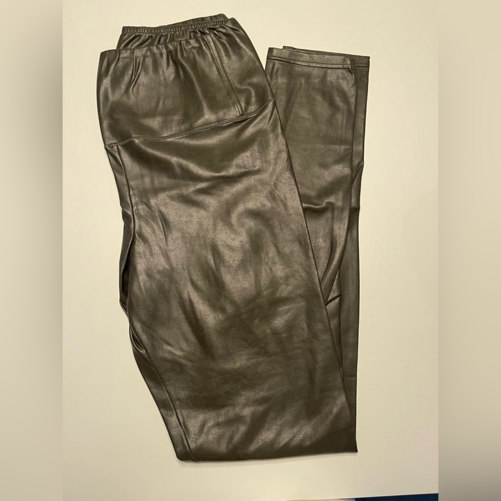 Wilfred Dark Brown Faux Leather Pants